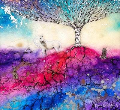 Inner Worlds, Outer Worlds - Original by artist Kerry Darlington - Wyecliffe Galleries