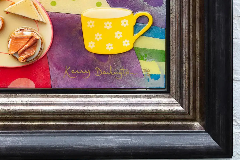 Invitation To Join Us At The Seraphine Slumber Pots High Tea - Original SOLD by artist Kerry Darlington - Wyecliffe Galleries