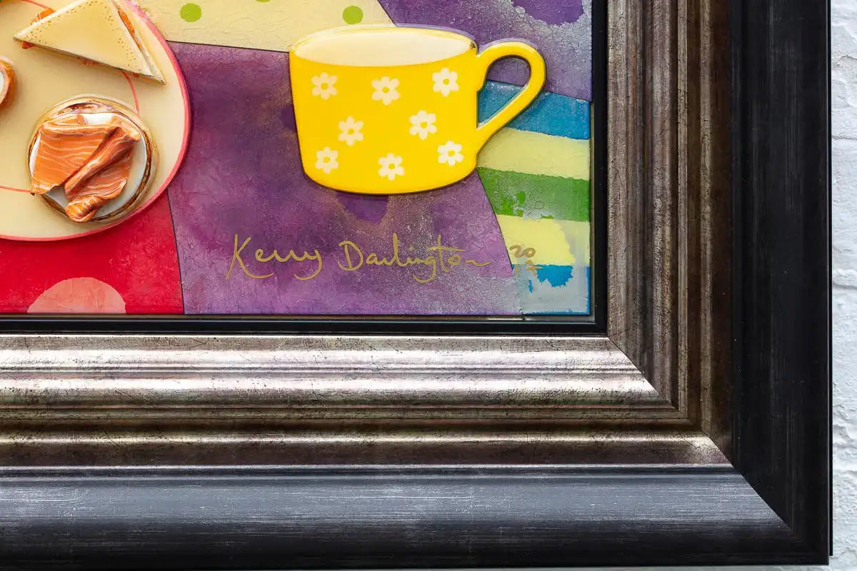 Invitation To Join Us At The Seraphine Slumber Pots High Tea - Original SOLD by artist Kerry Darlington - Wyecliffe Galleries