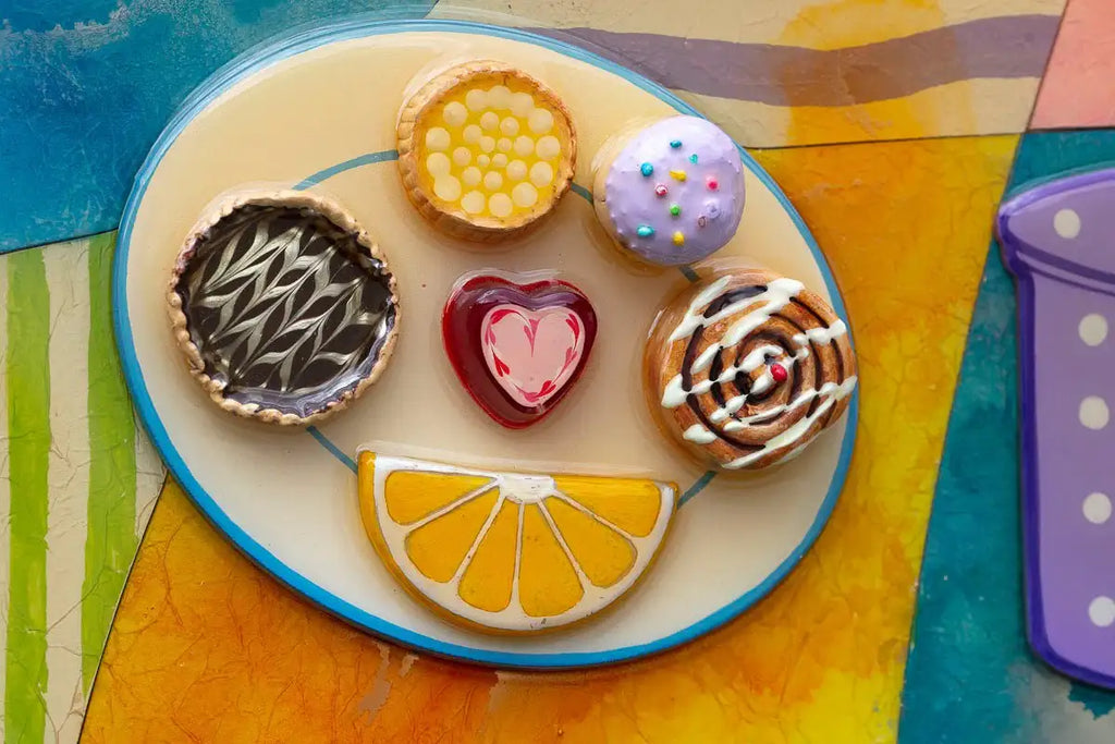 Invitation To Join Us At The Seraphine Slumber Pots High Tea - Original SOLD by artist Kerry Darlington - Wyecliffe Galleries