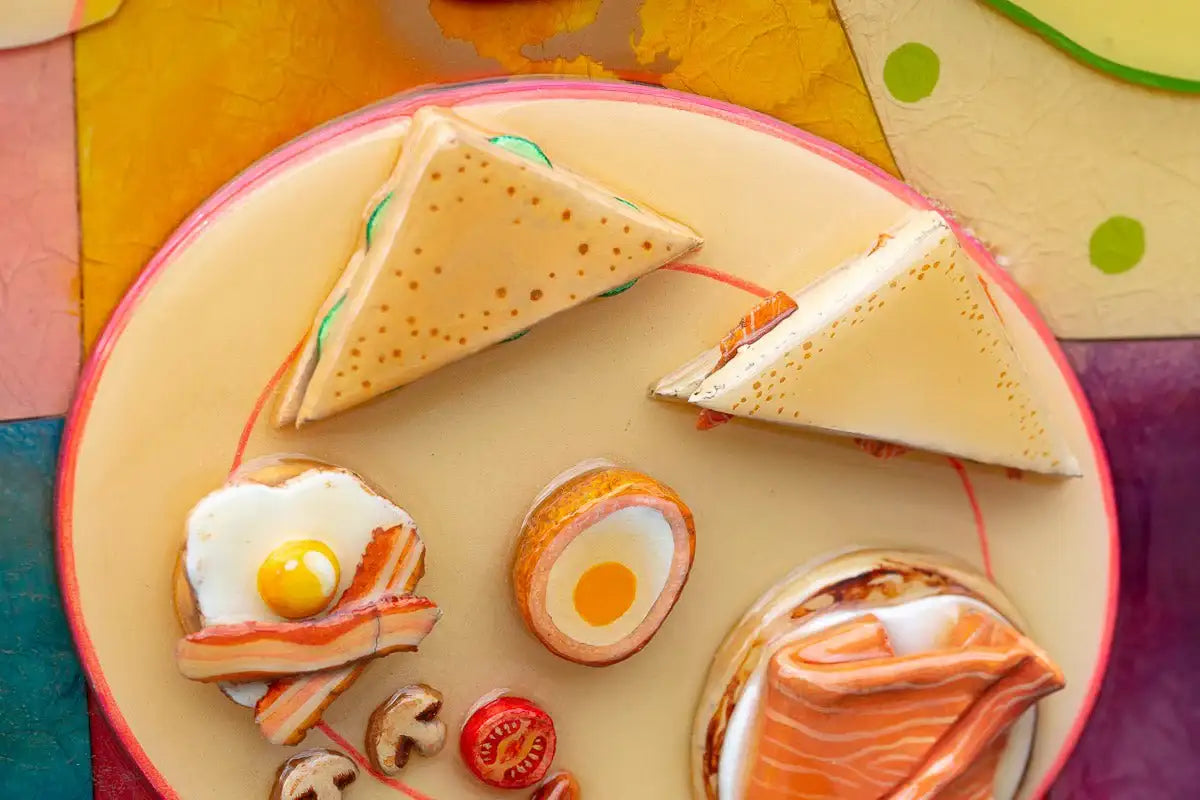 Invitation To Join Us At The Seraphine Slumber Pots High Tea - Original SOLD by artist Kerry Darlington - Wyecliffe Galleries