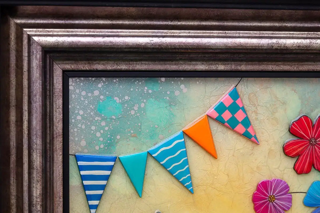 Invitation To Join Us At The Seraphine Slumber Pots High Tea - Original SOLD by artist Kerry Darlington - Wyecliffe Galleries