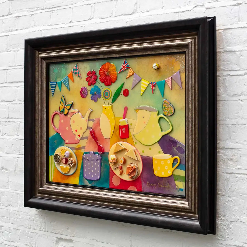 Invitation To Join Us At The Seraphine Slumber Pots High Tea - Original SOLD by artist Kerry Darlington - Wyecliffe Galleries