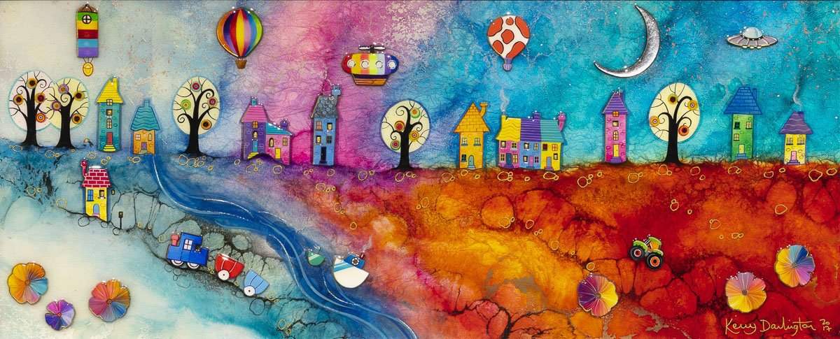 Jolly Valley - Original - SOLD by artist Kerry Darlington - Wyecliffe Galleries