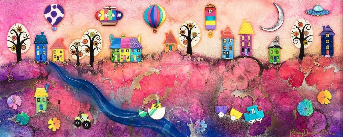 Jupiter Street - Original - SOLD by artist Kerry Darlington - Wyecliffe Galleries