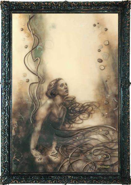 Lady of Shalott - Edition - SOLD by artist Kerry Darlington - Wyecliffe Galleries