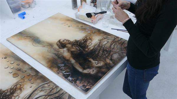 Lady of Shalott - Edition - SOLD by artist Kerry Darlington - Wyecliffe Galleries