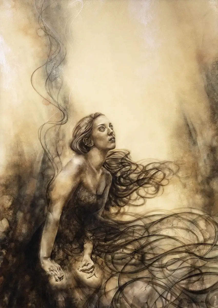 Lady of Shalott - Original by artist Kerry Darlington - Wyecliffe Galleries