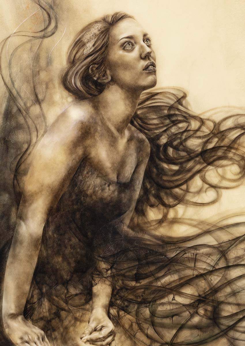 Lady of Shalott - Original by artist Kerry Darlington - Wyecliffe Galleries