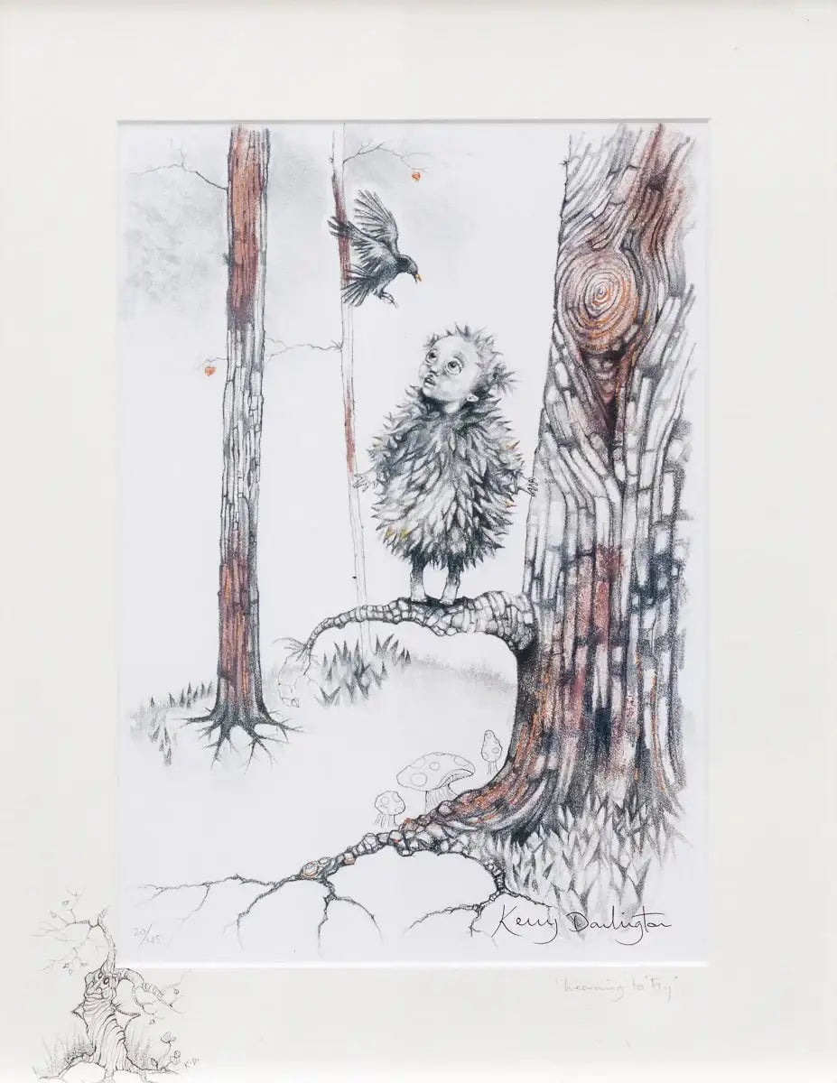 Learning to Fly - Rare Remarque Edition - SOLD by artist Kerry Darlington - Wyecliffe Galleries