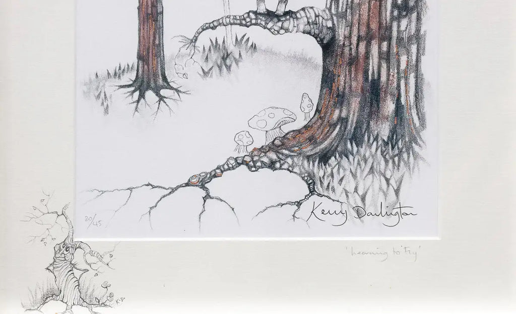 Learning to Fly - Rare Remarque Edition - SOLD by artist Kerry Darlington - Wyecliffe Galleries