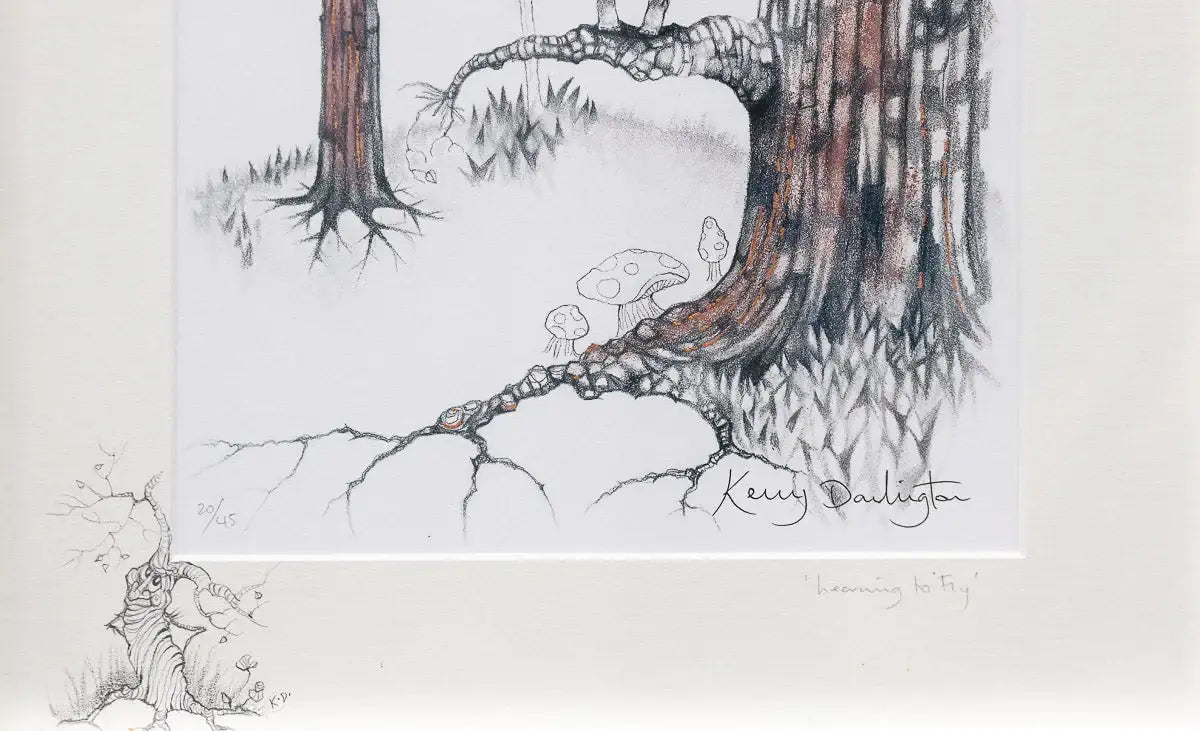 Learning to Fly - Rare Remarque Edition - SOLD by artist Kerry Darlington - Wyecliffe Galleries