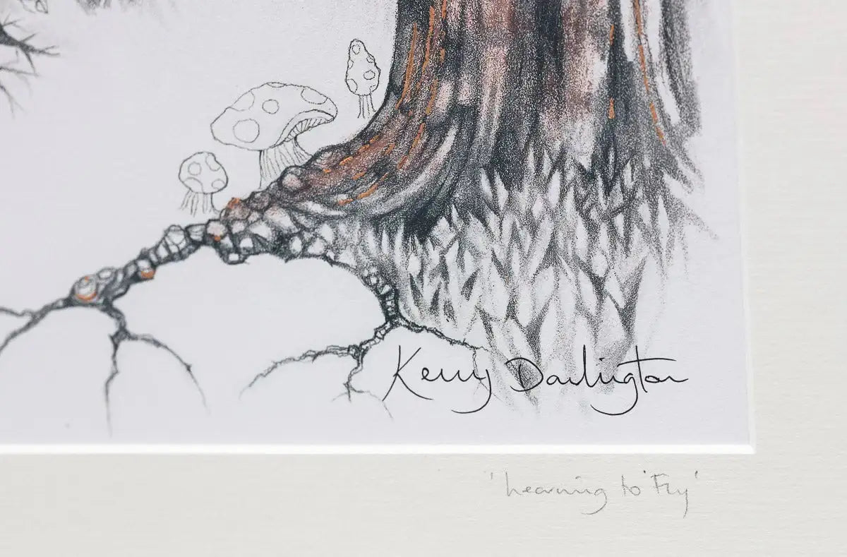 Learning to Fly - Rare Remarque Edition - SOLD by artist Kerry Darlington - Wyecliffe Galleries