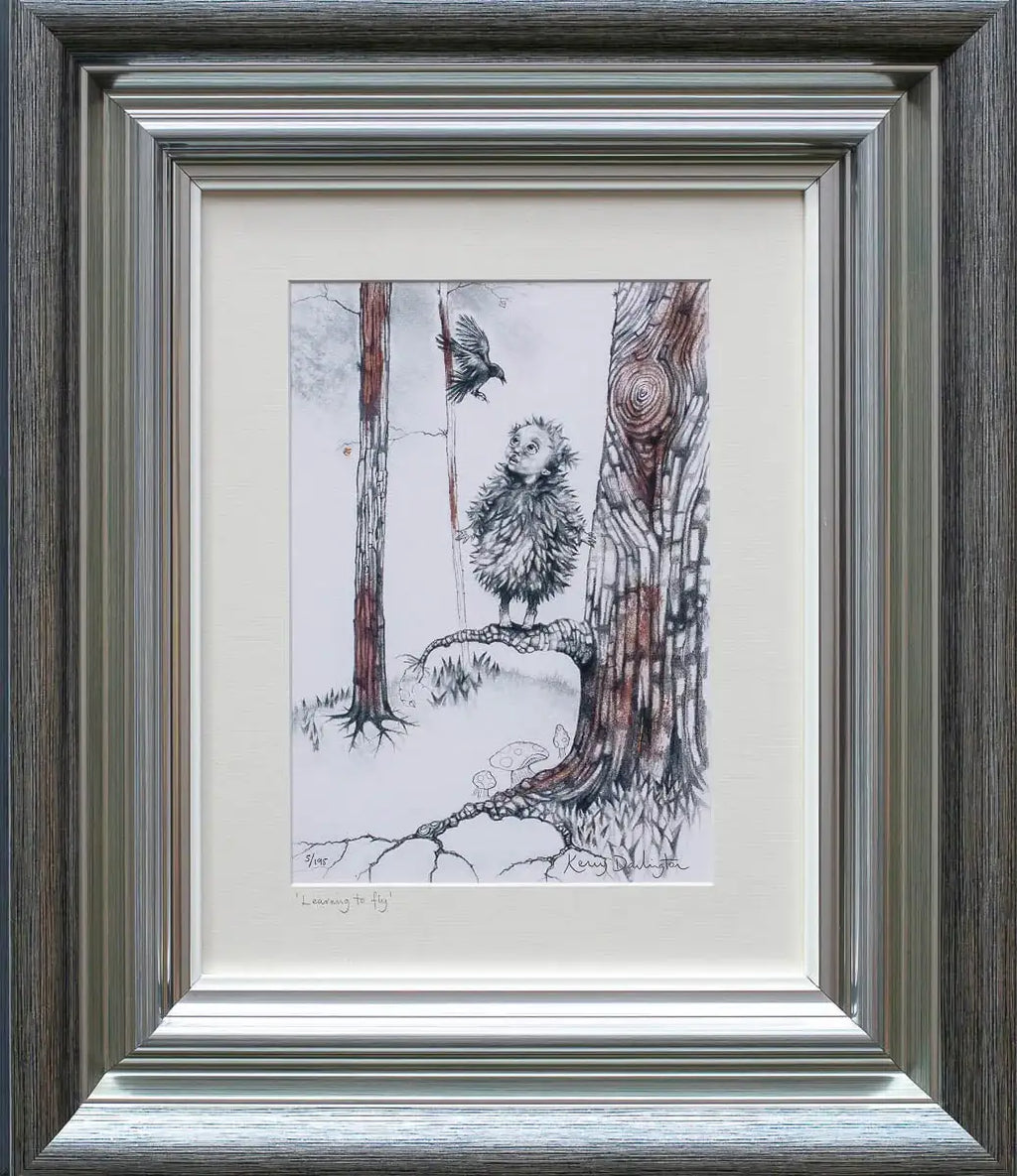Learning to Fly (Sketch) - Standard Edition by artist Kerry Darlington - Wyecliffe Galleries