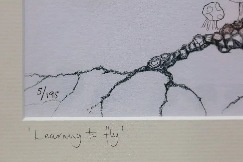 Learning to Fly (Sketch) - Standard Edition by artist Kerry Darlington - Wyecliffe Galleries