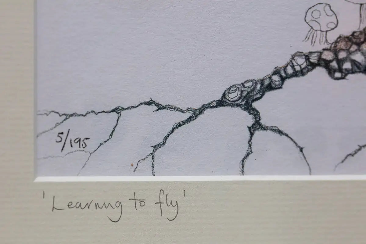 Learning to Fly (Sketch) - Standard Edition by artist Kerry Darlington - Wyecliffe Galleries