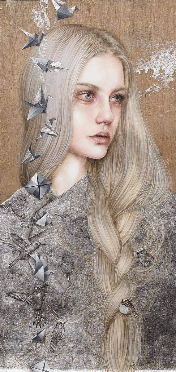 Life as Origami - Original - SOLD by artist Kerry Darlington - Wyecliffe Galleries