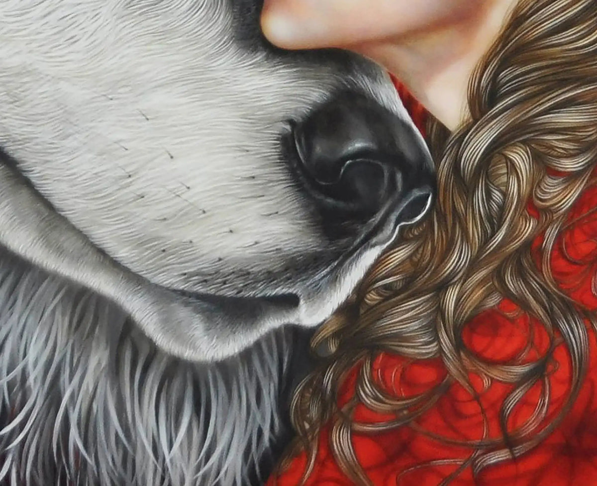 Little Red Riding Hood - Original SOLD by artist Kerry Darlington - Wyecliffe Galleries