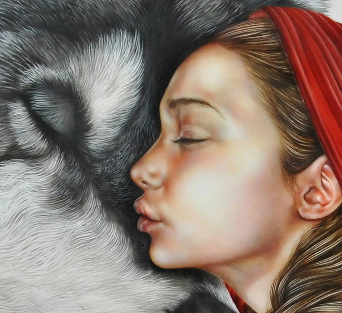 Little Red Riding Hood - Original SOLD by artist Kerry Darlington - Wyecliffe Galleries