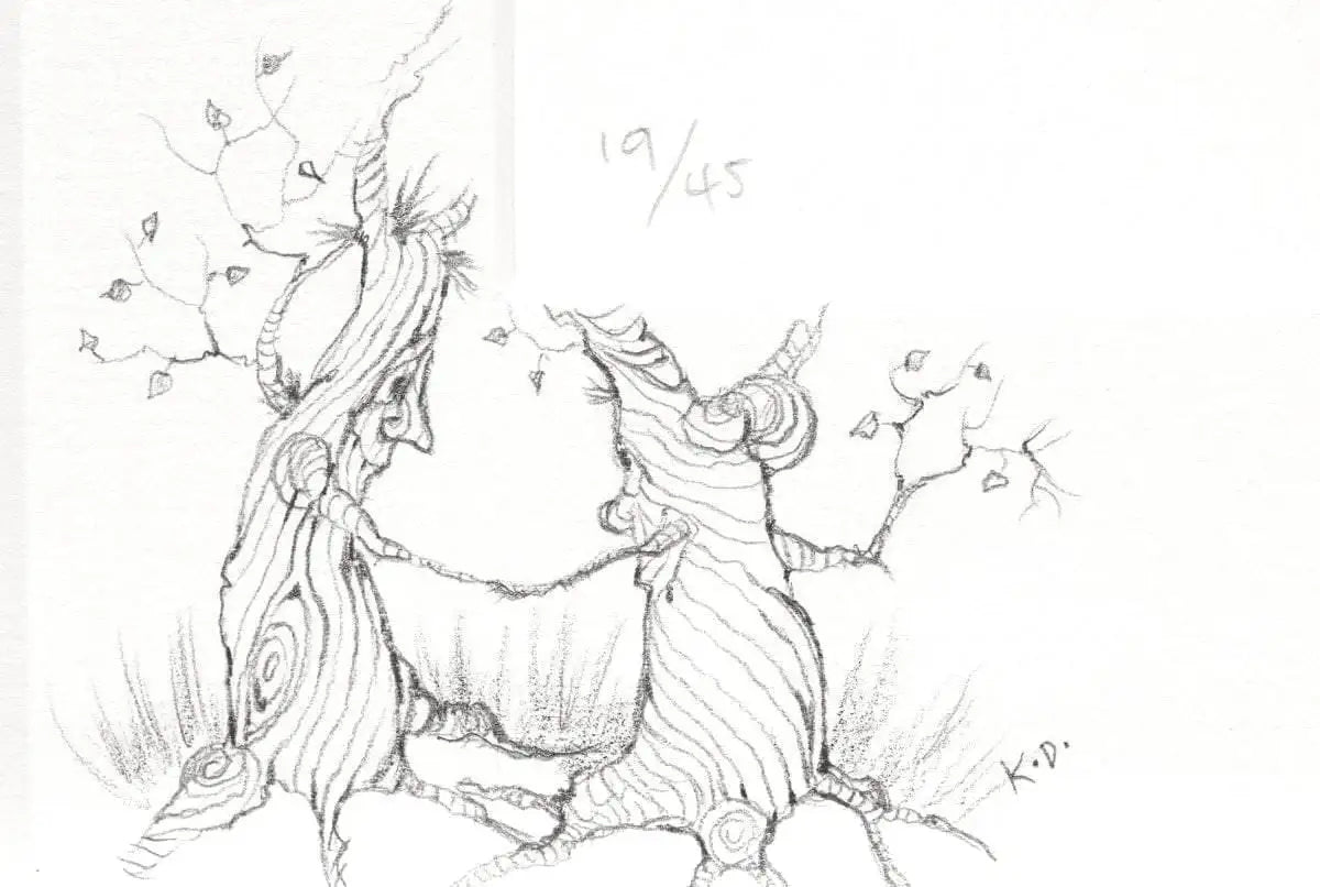 Little Tree Spirit - Rare Remarque - SOLD OUT by artist Kerry Darlington - Wyecliffe Galleries