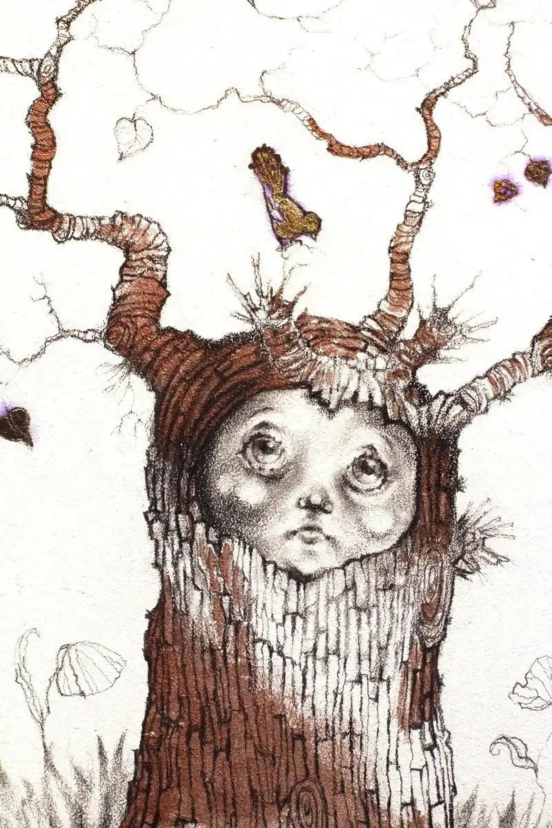 Little Tree Spirit (Sketch) - Unique Edition by artist Kerry Darlington - Wyecliffe Galleries