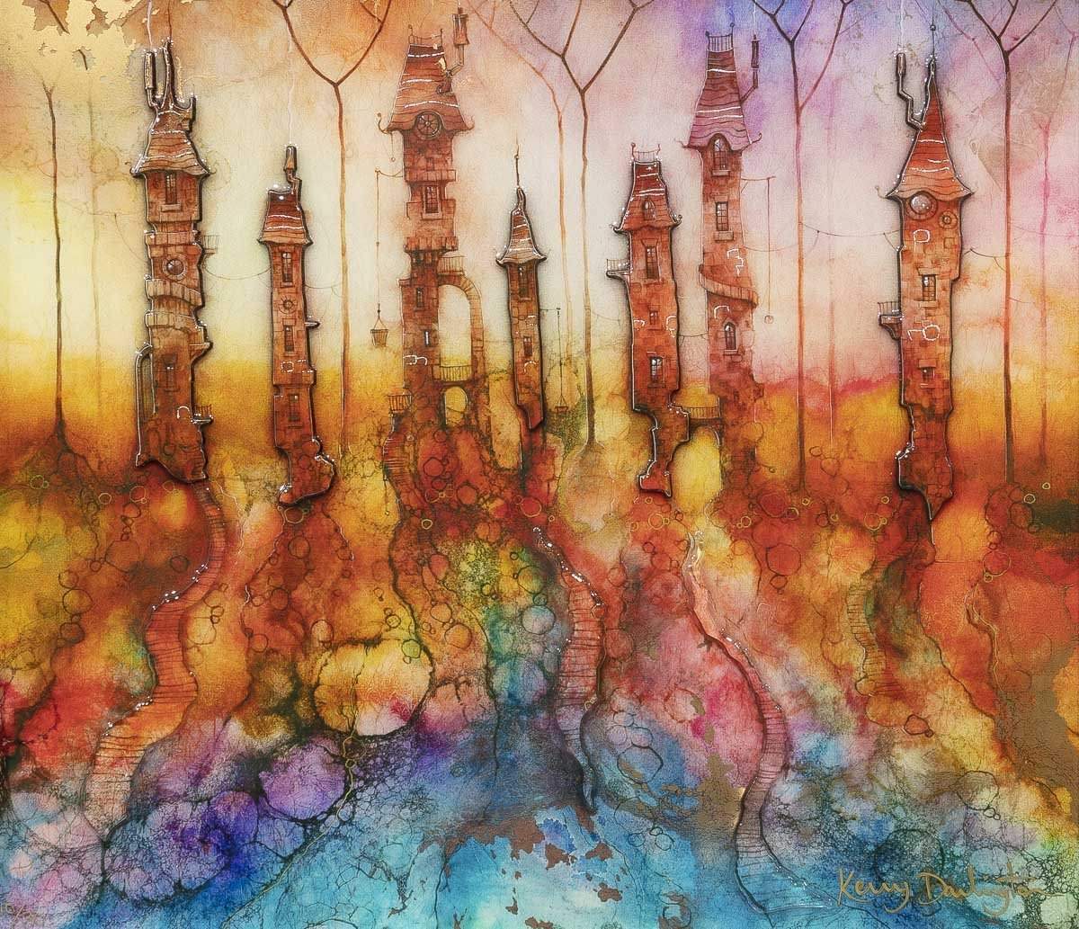 Little Wiccansville - Edition by artist Kerry Darlington - Wyecliffe Galleries