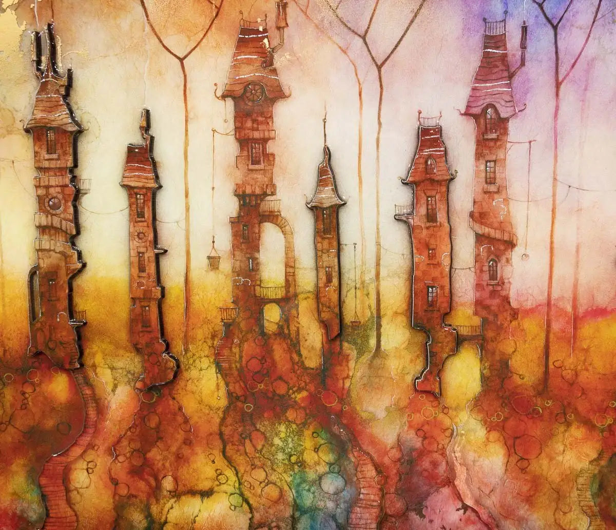 Little Wiccansville - Edition by artist Kerry Darlington - Wyecliffe Galleries