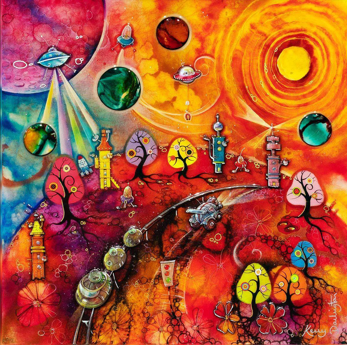 Lollipop Galaxy - Edition by artist Kerry Darlington - Wyecliffe Galleries