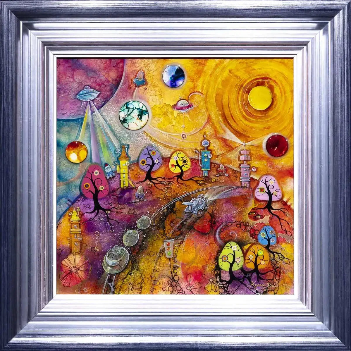 Lollipop Galaxy - Original - SOLD by artist Kerry Darlington - Wyecliffe Galleries