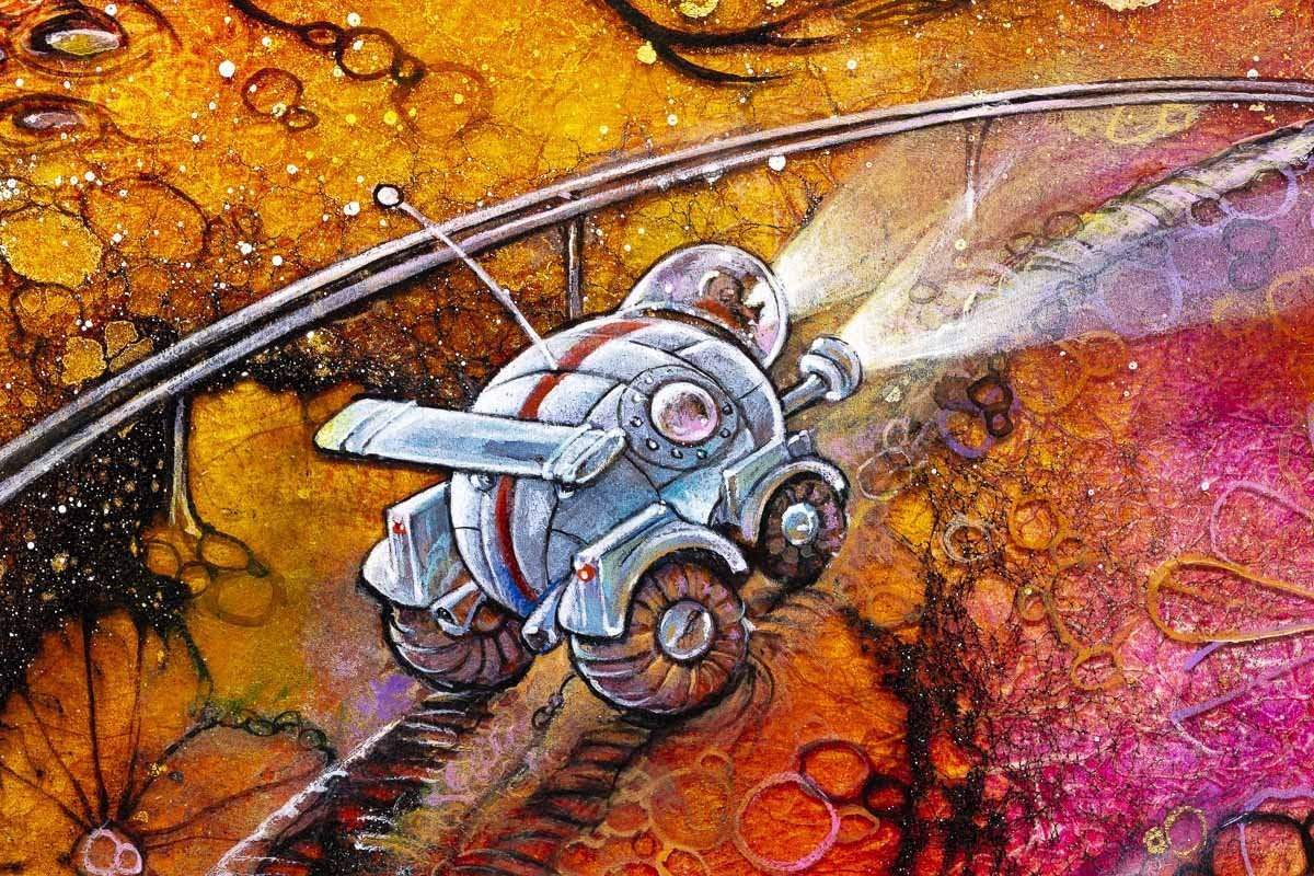 Lollipop Galaxy - Original - SOLD by artist Kerry Darlington - Wyecliffe Galleries