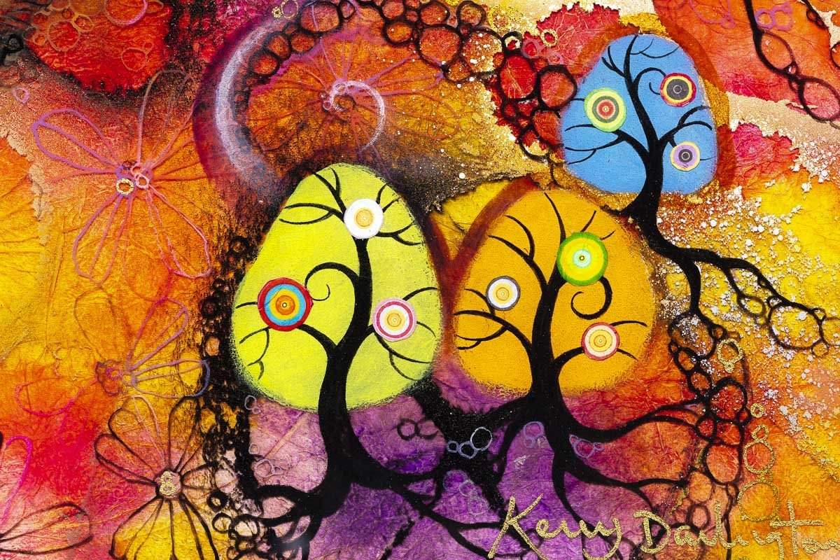 Lollipop Galaxy - Original - SOLD by artist Kerry Darlington - Wyecliffe Galleries