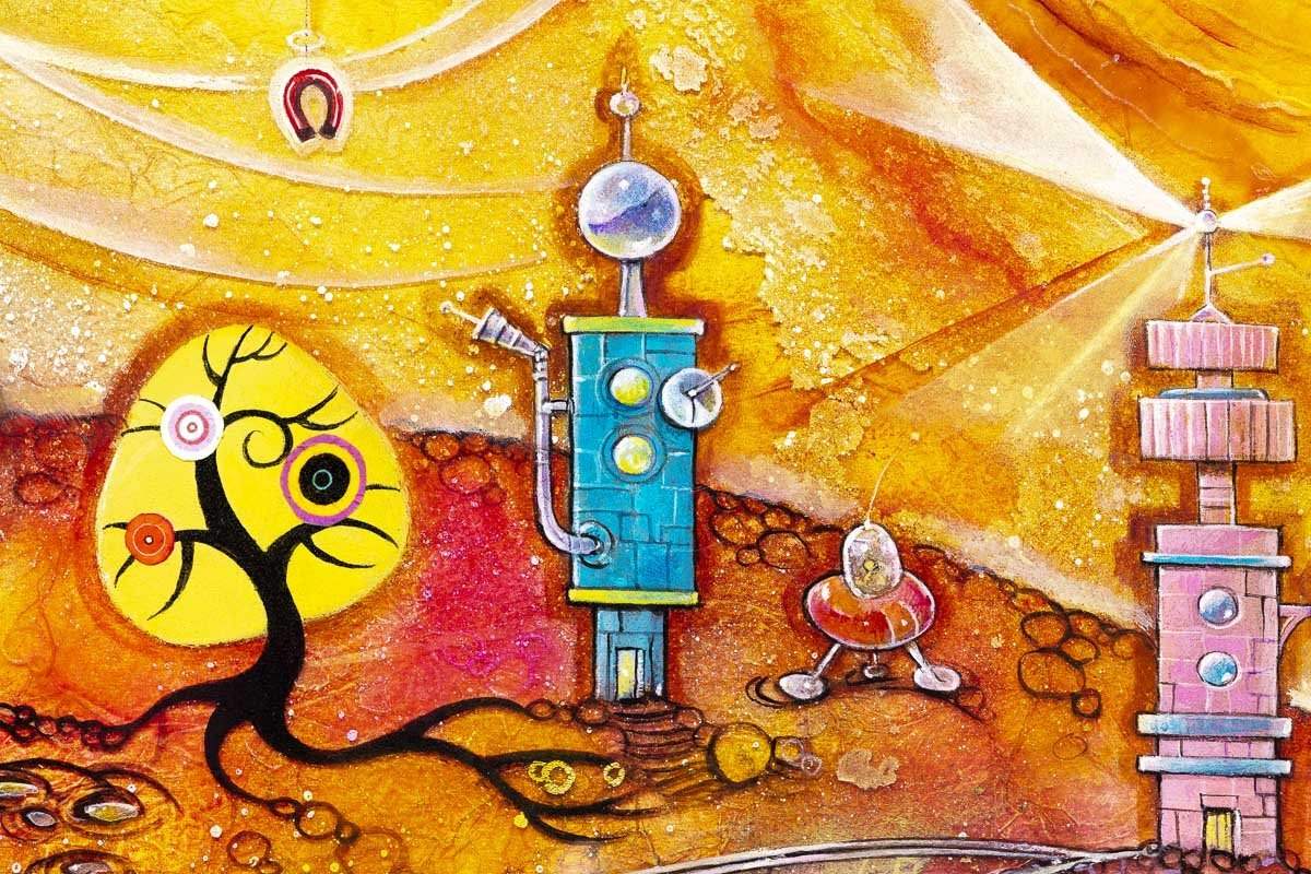 Lollipop Galaxy - Original - SOLD by artist Kerry Darlington - Wyecliffe Galleries