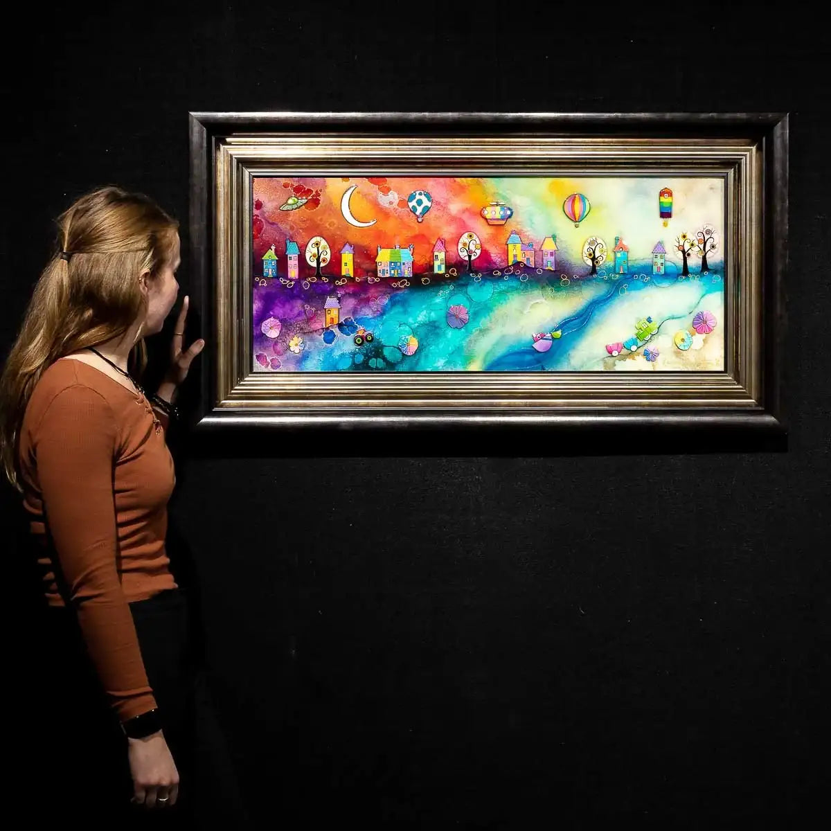 Lollipop Lane - Original - SOLD by artist Kerry Darlington - Wyecliffe Galleries