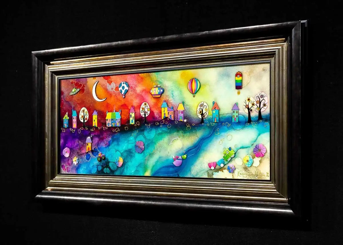 Lollipop Lane - Original - SOLD by artist Kerry Darlington - Wyecliffe Galleries