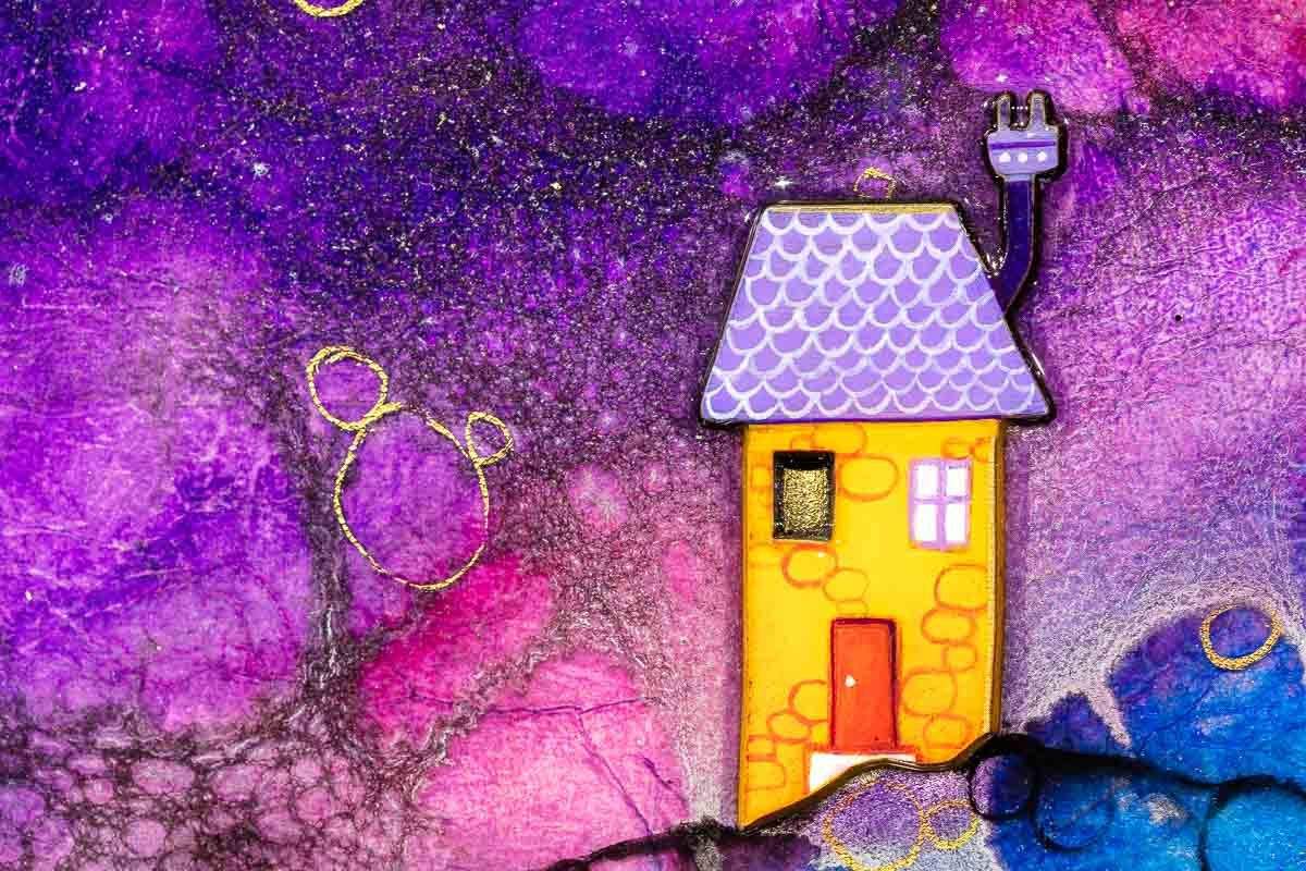 Lollipop Lane - Original - SOLD by artist Kerry Darlington - Wyecliffe Galleries