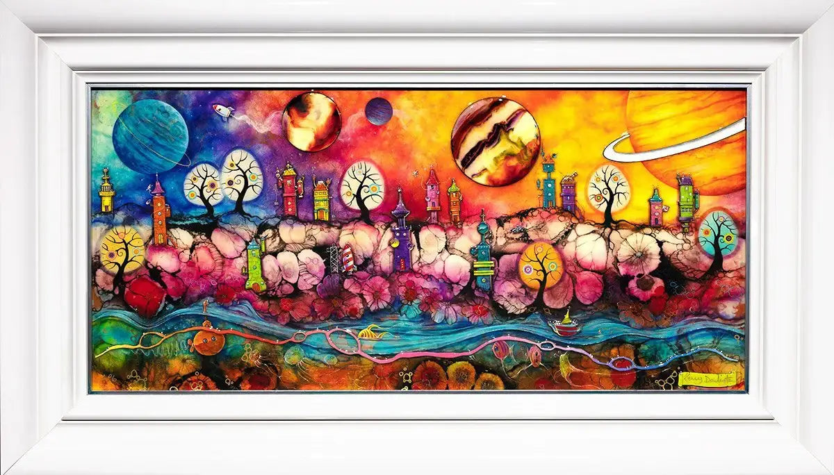 Lollipop Planet - Unique Edition by artist Kerry Darlington - Wyecliffe Galleries