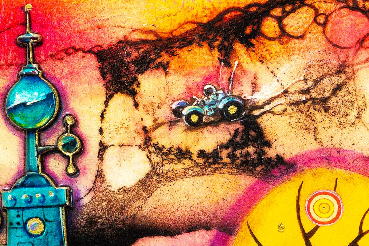 Lollipop Planet - Unique Edition by artist Kerry Darlington - Wyecliffe Galleries