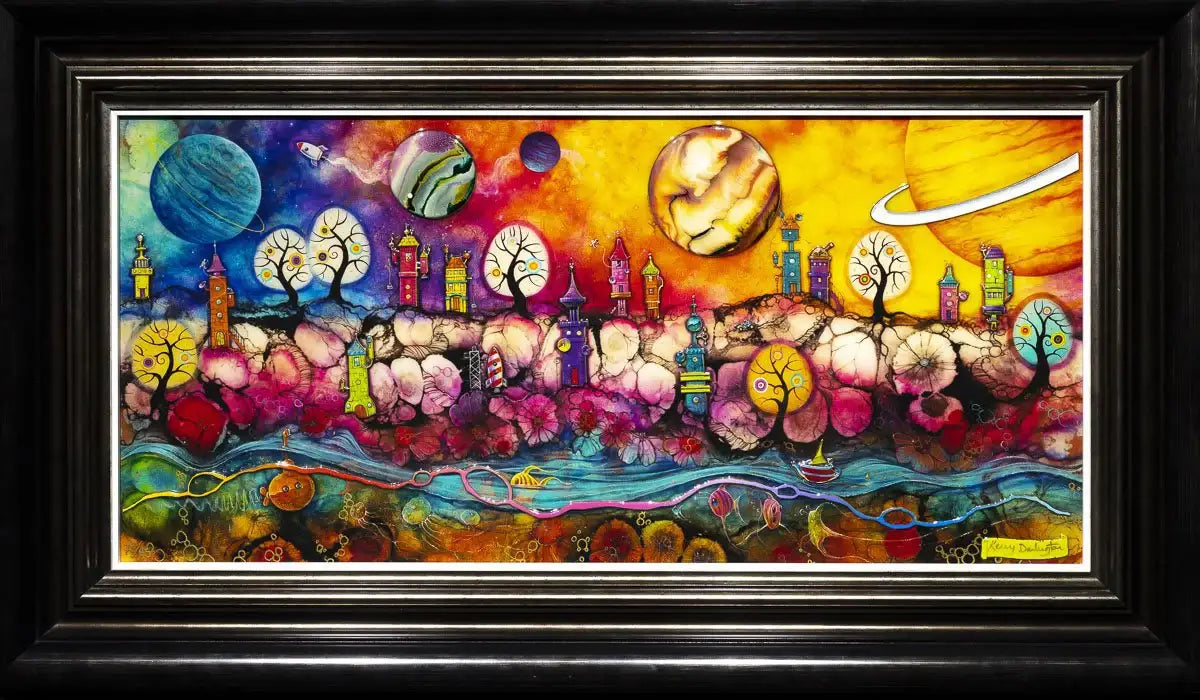 Lollipop Planet - Unique Edition by artist Kerry Darlington - Wyecliffe Galleries