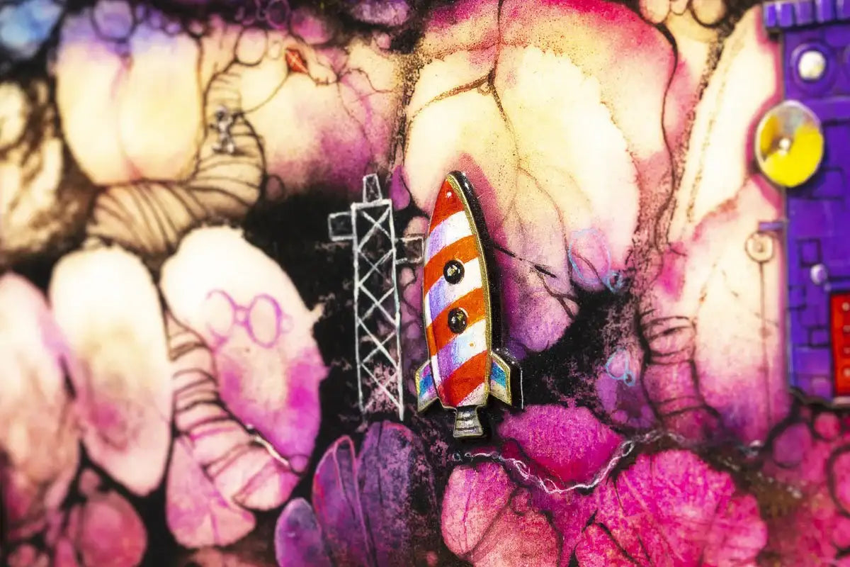 Lollipop Planet - Unique Edition by artist Kerry Darlington - Wyecliffe Galleries