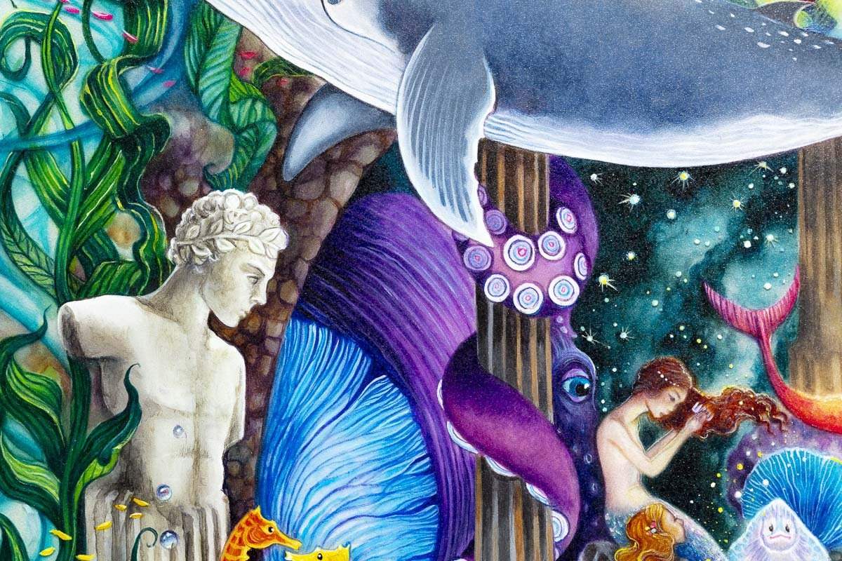 Lost Worlds - Original - SOLD by artist Kerry Darlington - Wyecliffe Galleries