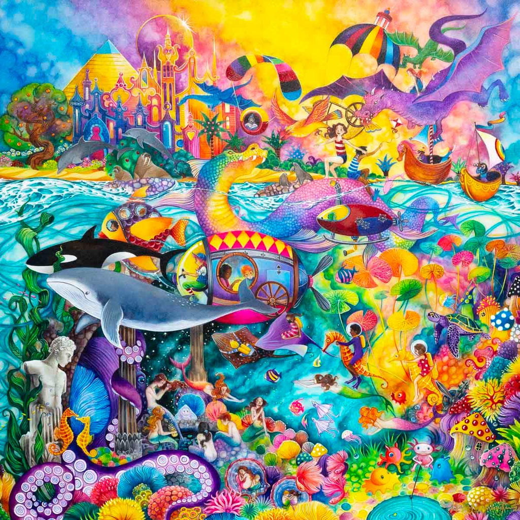 Lost Worlds - Original - SOLD by artist Kerry Darlington - Wyecliffe Galleries