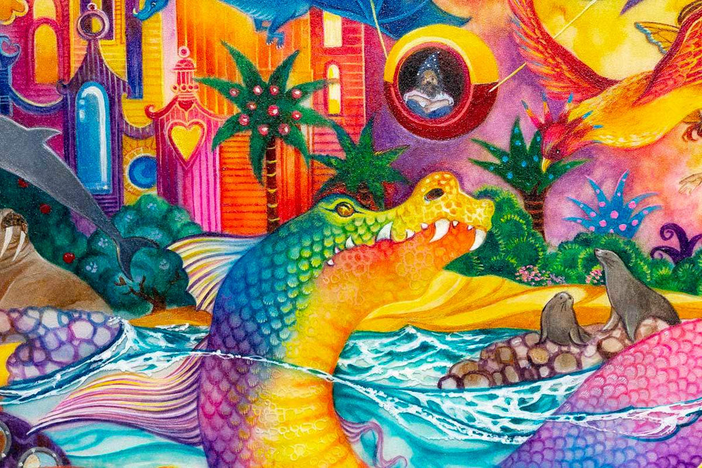 Lost Worlds - Original - SOLD by artist Kerry Darlington - Wyecliffe Galleries