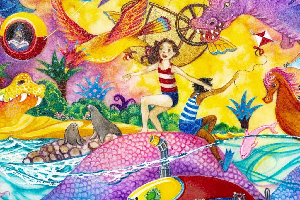 Lost Worlds - Original - SOLD by artist Kerry Darlington - Wyecliffe Galleries