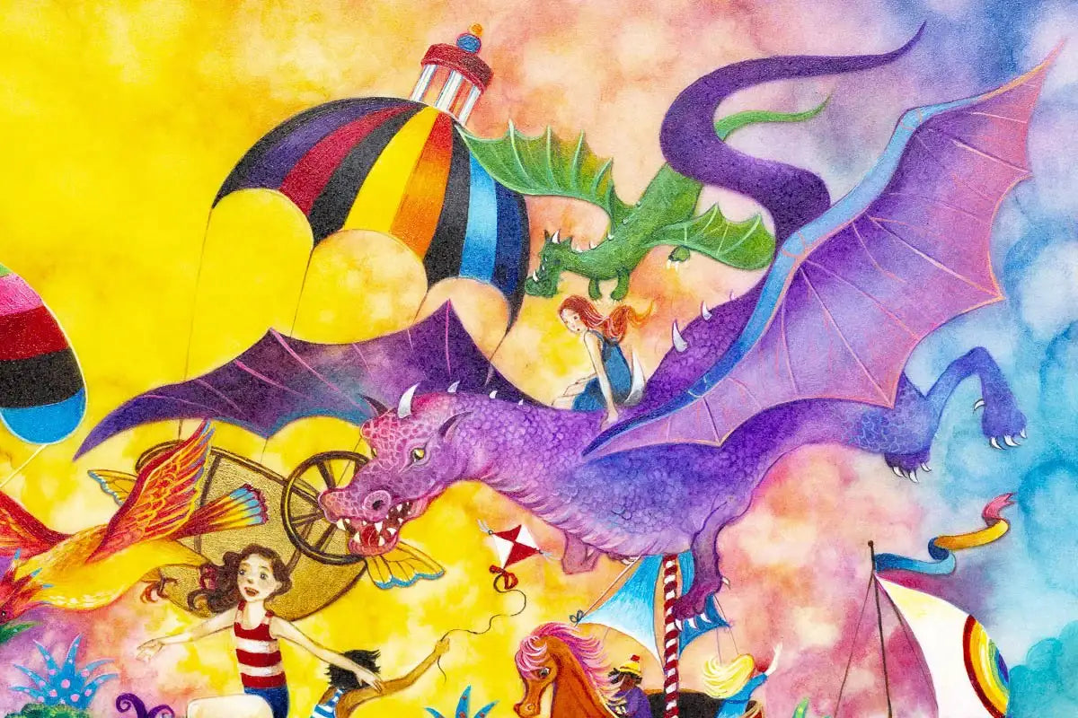 Lost Worlds - Original - SOLD by artist Kerry Darlington - Wyecliffe Galleries