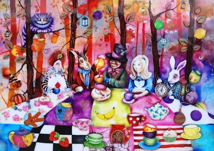 Mad Hatters Tea Party - Edition - SOLD OUT by artist Kerry Darlington - Wyecliffe Galleries