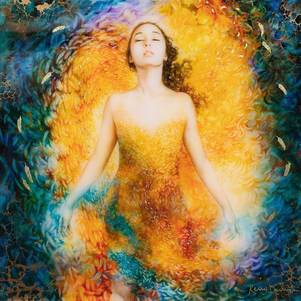 Birth Of An Angel & Angel Illuminated - Matching SET - SOLD by artist Kerry Darlington - Wyecliffe Galleries