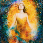 Birth Of An Angel & Angel Illuminated - Matching SET - SOLD by artist Kerry Darlington - Wyecliffe Galleries