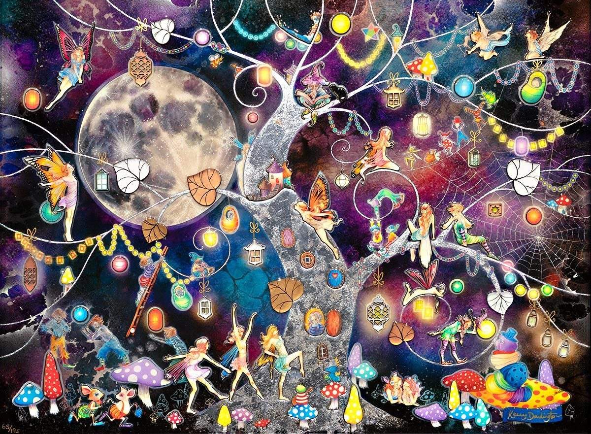 Moon Song - Edition - SOLD by artist Kerry Darlington - Wyecliffe Galleries