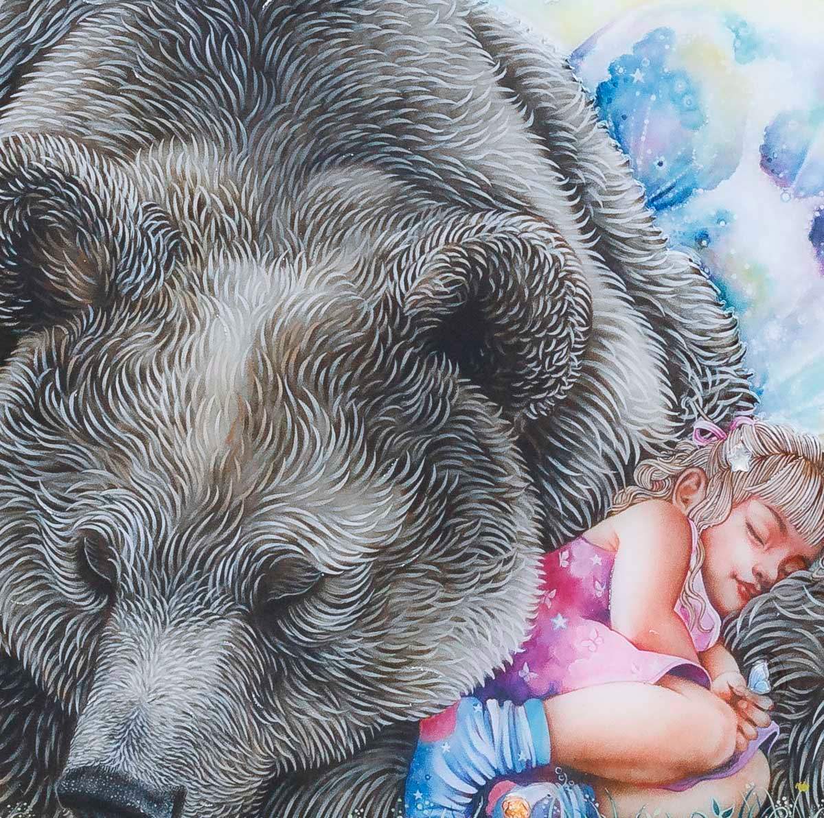 MoonBear - Edition by artist Kerry Darlington - Wyecliffe Galleries