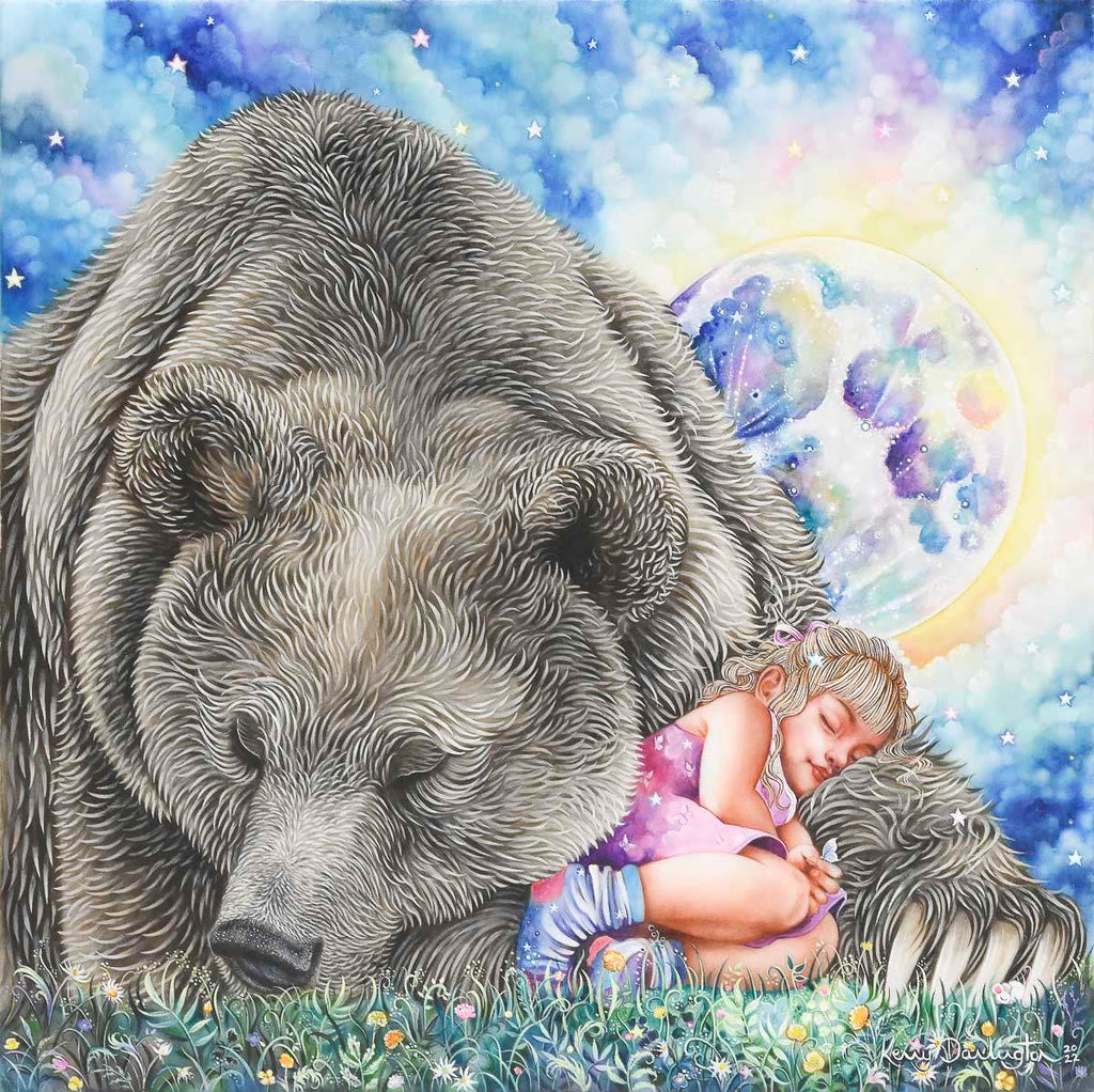 MoonBear - Original - SOLD by artist Kerry Darlington - Wyecliffe Galleries